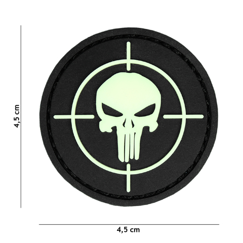 PATCH 3D PVC PUNISHER SIGHT GLOW IN THE DARK
