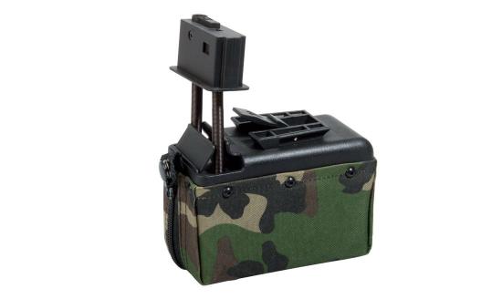 Mini ammobox M249 1500 billes Woodland