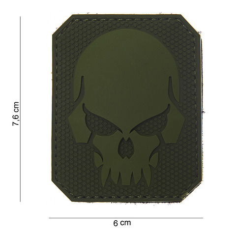 Patch 3D PVC Pirate skull vert