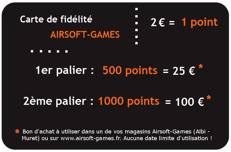 Points de fidélité Airsoft Games