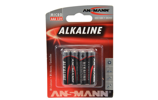 Piles alcaline AAA 1.5V (4 p)