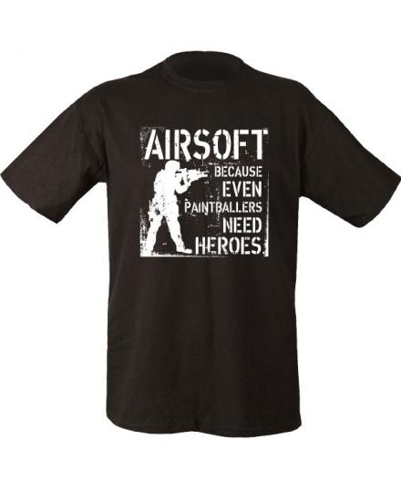 T-Shirt Paintballers need Heroes Noir