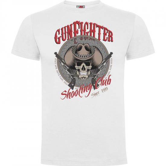 Tee-shirt blanc Gunfighter