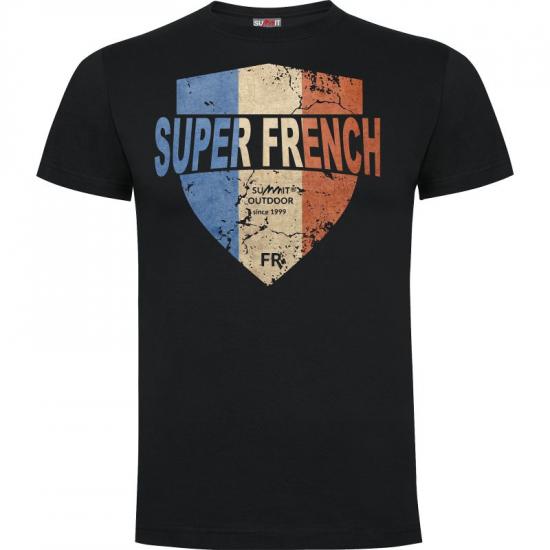 Tee-shirt noir Ecusson Super French