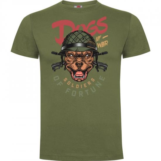 Tee-shirt vert kaki Dogs of war