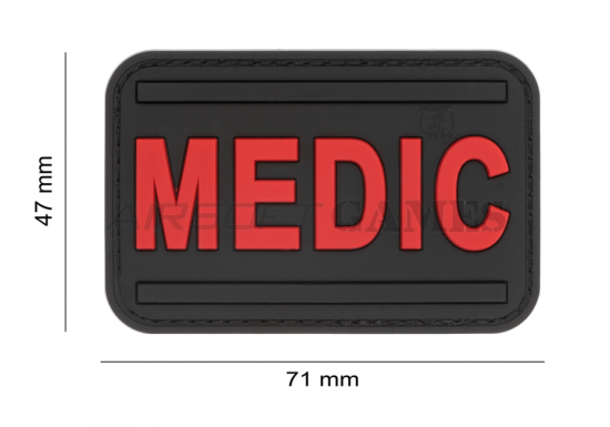 Patch PVC Medic Noir et Rouge